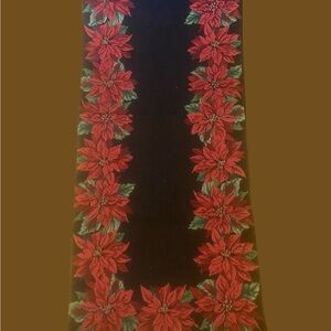 Festive Poinsettia Table Runner